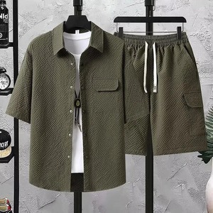 Vente en gros d'ensembles de t-shirts respirants ensemble de shorts élégants de haute qualité pour hommes - Product Image 5