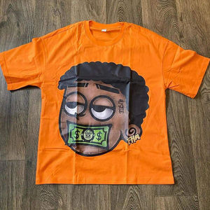 Nueva Camiseta de algodón 100% de alta calidad para hombre, camiseta recortada de último diseño con estampado holgado, camiseta transpirable con estampado personalizado para hombre - Product Image 1