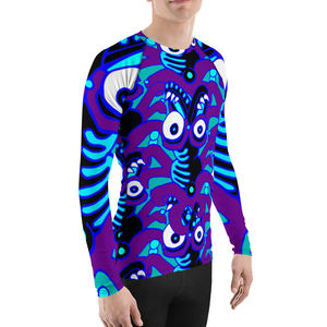 Rashguard pour homme de qualité supérieure, design personnalisé, prix bas, respirant, manches longues, matière douce, vêtement décontracté, élégant, 240GSM - Product Image 4