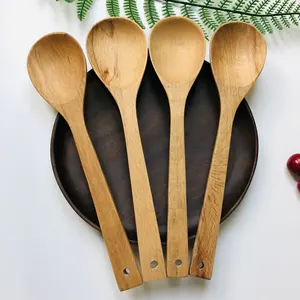Ustensile de cuisine réutilisable en bois cuisine soupe louche cuillère spatule service Long manche prix d'usine du Vietnam
