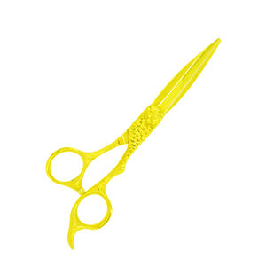 Tijeras de salón de belleza de calidad superior, tijeras de corte de pelo de peluquero de Color dorado completo hechas con reposapiés fijo - Product Image 2