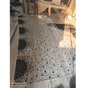 Fabrication indienne faite à la main perlée coton tissu Net Design avec des motifs élégants pour les robes de mariée disponibles à la vente - Product Image 6