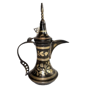 Cafetera Dallah de latón hecha a mano de alta calidad con acabado de pulido martillado para vajilla, productos para el hogar, utensilios de cocina - Product Image 2