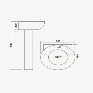 Robinet de lavabo moderne en laiton Dragon Set avec cartouche céramique, finition blanche, qualité supérieure - Product Image 2