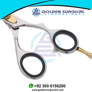 Ciseaux de barbier en acier inoxydable super coupants, ciseaux à cheveux ultra-affûtés, or + argent - pour femmes, hommes, enfants - Product Image 3