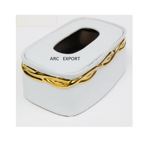 Décoration en forme de rectangle Décoration fantaisie Standard Meilleure qualité supérieure Dernière boîte à mouchoirs en métal brillant - Product Image 2