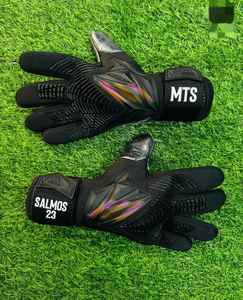 Gants de gardien de but en cuir coupe personnalisée poignée en latex de football en gros poignée en cuir et latex confortable pour les sports de plein air - Product Image 2