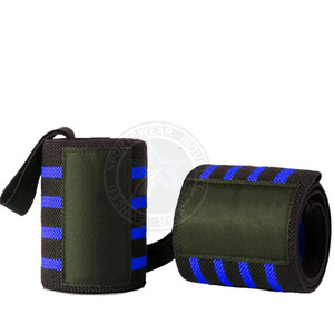 Pro Circle Heavy Duty Gym Muñequeras Soporte de algodón profesional para levantamiento de pesas Logotipo personalizado Gran trabajo de fitness - Product Image 2