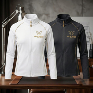 Chaqueta de Yoga Unisex de Alto Rendimiento, Tejido Elástico que Absorbe la Humedad, Cierre de Cremallera, Logotipo Personalizado para Entrenamiento Deportivo - Product Image 4