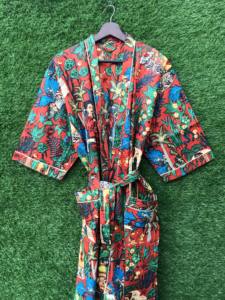 Long Floral Printed Kimono Soft and Comfortable Night Wear Cotton Bath <b>Robe</b> Summer <b>Robe</b> <b>Bridal</b> Kimono - Product Image 3