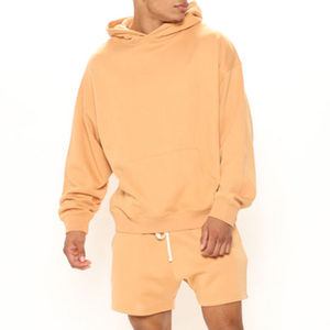 Wholesale Custom Pullover Hoodies <b>Shorts</b> <b>and</b> <b>Hoodie</b> Jogger <b>Set</b> Unisex High Quality French Terry 100% Cotton <b>Men</b> <b>Hoodie</b> <b>Short</b> <b>Set</b> - Product Image 6