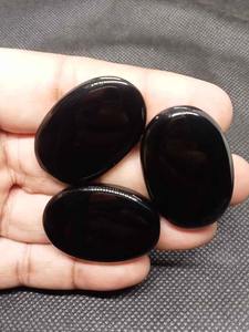 Cabujón de ónix negro natural de alta calidad de proveedor indio para trabajos y coleccionistas de energía de joyería artesanal - Product Image 5