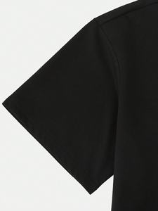 Camiseta de gran tamaño personalizada de alta calidad para hombre, venta al por mayor, camisetas de hombro con estampado en blanco, Camiseta de algodón con estampado personalizado de calle alta - Product Image 4