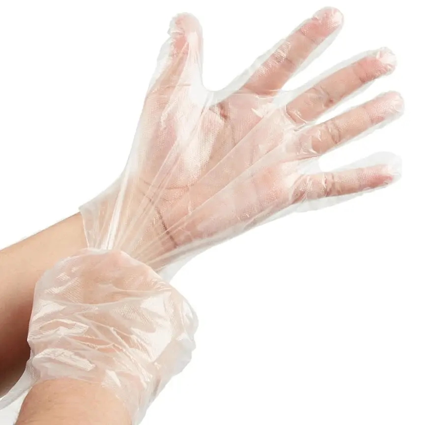 Schlussverkauf lebensmittelqualität Pulverfreie einweg-TPE/PE-Handschuhe niedrige Kosten einweg-PE-Handschuhe