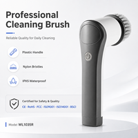 Nettoyeur électrique portatif rechargeable 310 tr/min avec 3 têtes de brosse pour la cuisine, la salle de bain, les carreaux, les fenêtres et l'entretien automobile