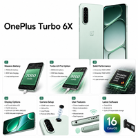Batterie 7000mAh OnePlus Turbo 6X Version Chine Téléphone 5G Dimensity 7360 Super Écran LCD 144Hz 45W Appareil Photo 50MP