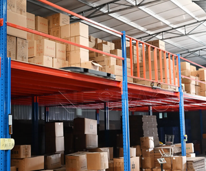 Piso de rejilla de acero de varios niveles Plataforma de entresuelo industrial H Sistema de estante de entresuelo de acero Sistema de entresuelo de almacén - Product Image 1