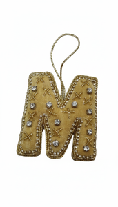 Decoración Colgante de Letras Iniciales de Terciopelo con Cuentas Hechas a Mano al por Mayor - Recuerdos Personalizados para Bodas y Fiestas, Decoración del Hogar, Letras Completas de la A a la Z - Product Image 3