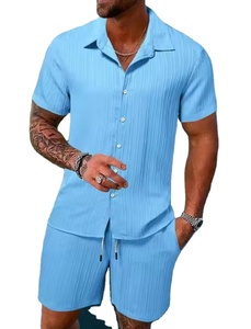 Short décontracté d'été pour homme, à manches courtes, en tricot respirant, idéal pour la plage - Product Image 2