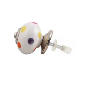 ลูกบิดเซรามิกลายจุดและสีขาวข้าวสำหรับลิ้นชักลิ้นชักที่จับดึงเฟอร์นิเจอร์ - Product Image 2