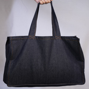 Bolsa grande de lona de algodón con logotipo personalizado impreso, tamaño mediano, lavable, duradero, diseñador personalizado, carta de acompañante de compras de viaje - Product Image 1