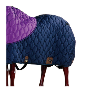 Kualitas tinggi berat berat hitam musim dingin karpet kuda tahan angin tahan air poliester katun mengisi kain cangkang berkuda selimut - Product Image 2