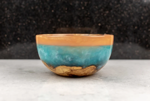 Super Quality Epoxy Resin & Natural <b>Wooden</b> Acacia Salad Bowl Round Set Food Serving Bowl for Serving Rice Salad Soup Continental - Product Image 6