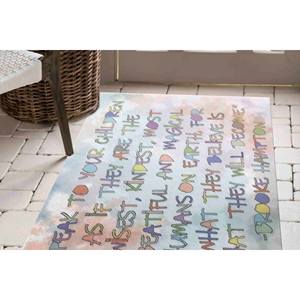 Tapis imprimé vibrant Brooke Hampton - Décoration moderne pour couloir de salon, avec tapis à poils doux - Product Image 3