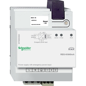 Alimentatore KNX SCHNEIDER ELECTRIC MTN683890 Grigio Chiaro REG-K/640 MA con Ingresso di Alimentazione di Emergenza - Product Image 1
