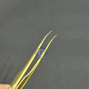 Pince à épiler de meilleure qualité en acier inoxydable pour isoler les cils pince à épiler greffée or rose - Product Image 5