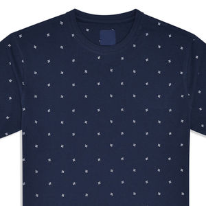 T-Shirt homme tricoté 100% coton de haute qualité imprimé marine col rond Logo personnalisable et écologique respirant Design décontracté - Product Image 2