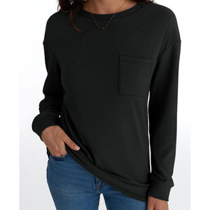 Sudadera Ecológica para Mujer, Sudadera de Algodón Orgánico, Ropa Casual Sostenible, Sudadera Lisa Teñida para Mujer para Imprimir - Product Image 1