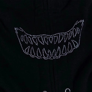 2025 diamantes de imitación hechos a medida para ropa 100% algodón grueso Casual Sudadera con capucha de gran tamaño hombres cara completa Zip up Rhinestone Sudadera con capucha 2025 - Product Image 3