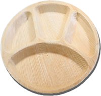 Assiettes jetables en bois écologiques et biodégradables pour les fêtes, en provenance du Bangladesh