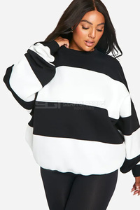 Sudaderas Extra Grandes para Mujer, Mezcla de Algodón y Poliéster, Sudaderas de Invierno Ecológicas de Secado Rápido, Manga Murciélago, Hombro Caído - Product Image 3