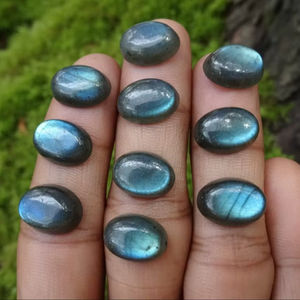 Pierre précieuse de labradorite de qualité AAA, faite à la main, de forme ovale, pierre précieuse en vrac pour la fabrication de pendentifs, meilleur prix, prix chaud, 20% de réduction et cadeau - Product Image 1