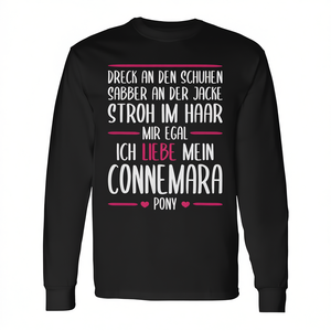 Camiseta de Manga Larga para Montar a Caballo Connemara, No Me Importa, Me Encanta Mi Pony - Camiseta Polo Promocional - Product Image 2