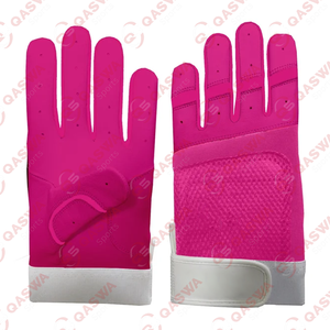 Gants de frappe de baseball et de softball en cuir avec manchette courte combo vert noir personnalisé - Product Image 3