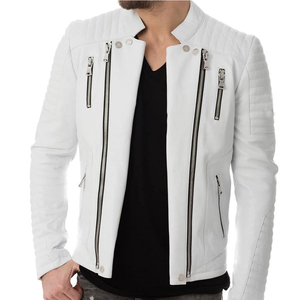 Best Quality <b>Leather</b> <b>Jackets</b> For <b>Men</b> Zipper <b>Jacket</b> Stand Collar In All Colors Sizes <b>Men</b> <b>Leather</b> <b>Jackets</b> - Product Image 1