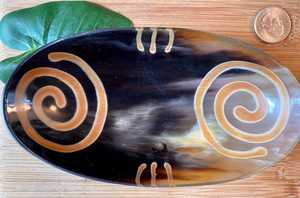 Bol de service en corne de vache personnalisable Style animal Table sculptée Bol décoratif Prix compétitif Produit d'artisanat naturel - Product Image 4