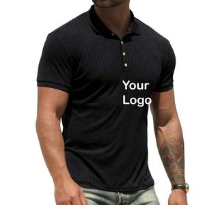 โปโลกอล์ฟสำหรับผู้ชายสีทึบโดยตรงผลิตจากโรงงานส่งออกที่มุ่งเน้นการออกแบบตามสั่ง - Product Image 2