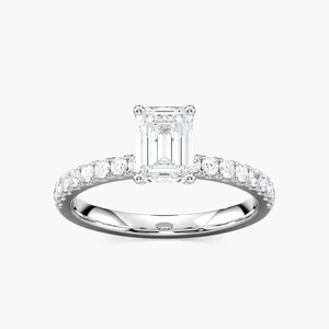 Bague de fiançailles en diamant de laboratoire taille coussin de 1,20 CTW, certifiée IGI, or massif 14 carats - Product Image 1