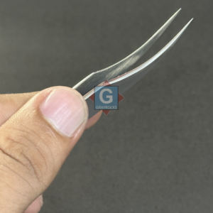 Pinces à cils en acier inoxydable de haute qualité avec pointe aiguë de style lune polie, précision antistatique pour l'extension de faux cils - Product Image 6