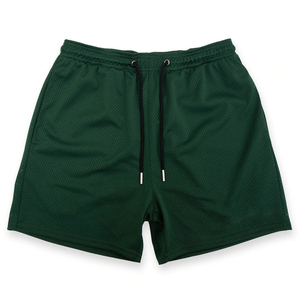 Pantalones cortos de malla 100% poliéster estampado personalizado con su logotipo Cintura interior cordón elástico bolsillos laterales servicio OEM - Product Image 3