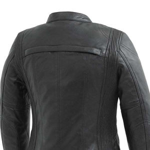 Veste en cuir pour femme, nouvelle collection, faible MOQ, couleur unie, tissu tricoté rembourré en coton, vente en gros - Product Image 6