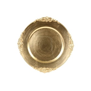 Enamel Finishing Metal Charger Plates Rounded Shape Hotel Restaurant Dinnerware Table Decoration Fruits Serving Plate - Product Image 6
