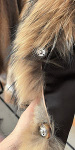 Cappotto da donna monopetto in vera pelle di <span class=keywords><strong>visone</strong></span>, scollo a V, vestibilità slim, design invernale vintage, lavorazione speciale, in pelle <span class=keywords><strong>animale</strong></span> grezza - Product Image 4