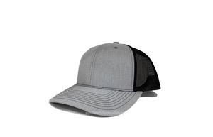Casquettes de camionneur en toile et maille gris chiné/noir, mode, extérieur, haute qualité, broderie personnalisée, profil moyen, vente en gros - Product Image 3