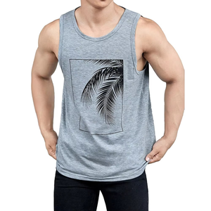 Nuevo diseño de secado rápido transpirable hombres camiseta sin mangas/personalizado al por mayor mejor calidad Color sólido hombres camiseta sin mangas ropa de jogging - Product Image 1