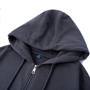 Sweat à capuche d'hiver brodé oversize unisexe pull uni personnalisé pour hommes design bouffant taille XS polaire pas cher imprimé motif fermeture éclair - Product Image 2